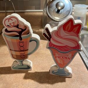 Wooden luxury brand decor